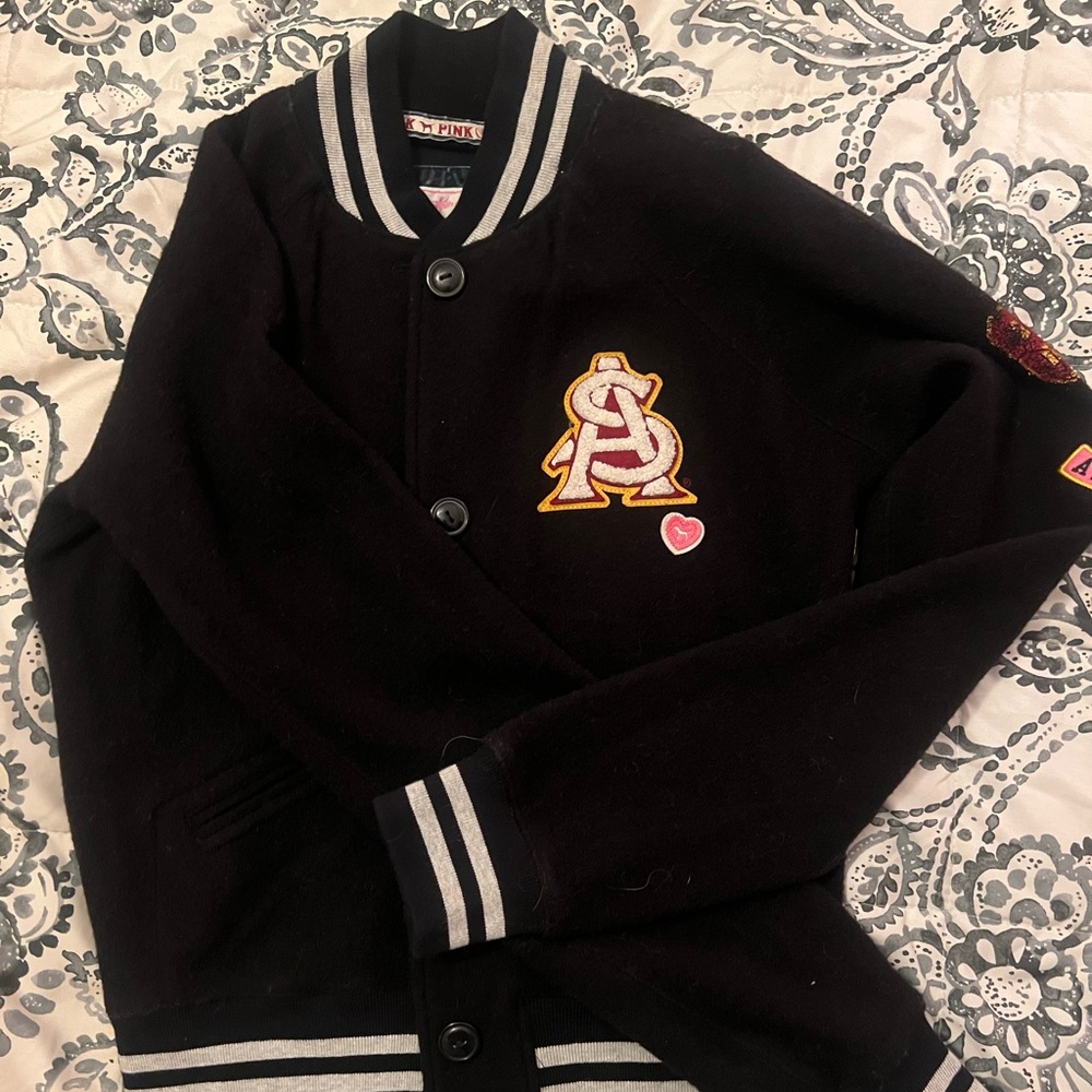 Arizona State University - Victoria Secret PINK varsity letterman’s jacket.